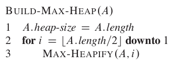 BUILD-MAX-HEAP
